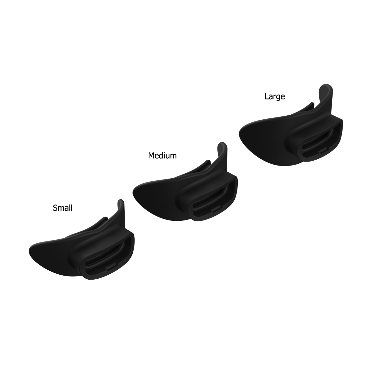 3 sizes of mouthpiece